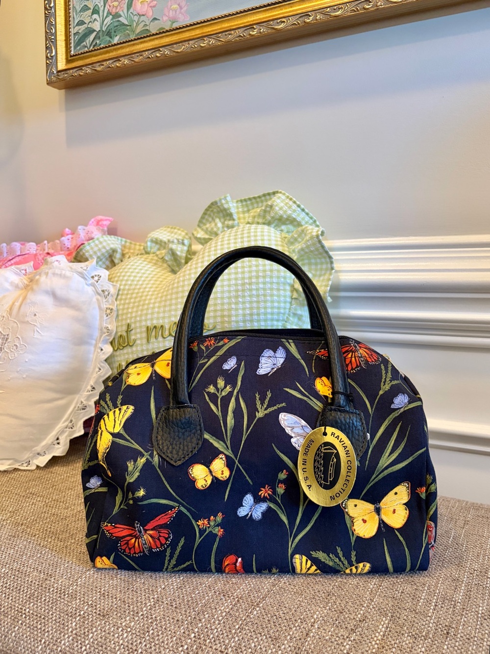 Vintage Raviani Collection Butterfly Handbag